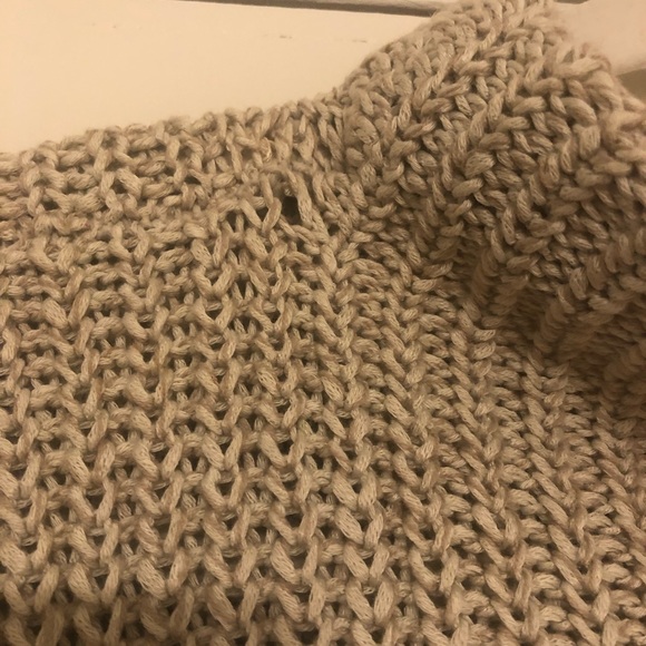 RD Style, Mock Neck Elbow Patch Sweater. Cream. - Picture 2 of 3